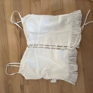 White Ruffled Women's top